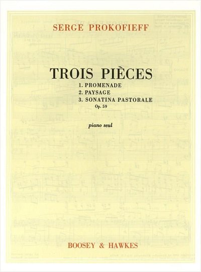 S. Prokofjew: Trois Pieces Op. 59, Klav