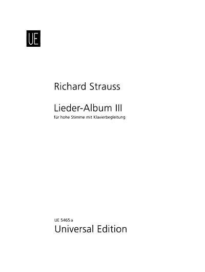 R. Strauss: Lieder-Album Band 3, GesHKlav