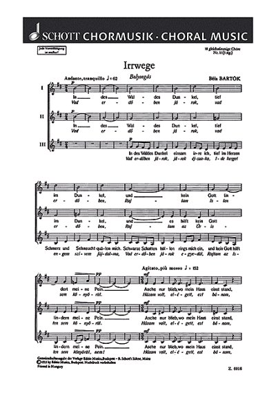 B. Bartók: 18 Chorlieder