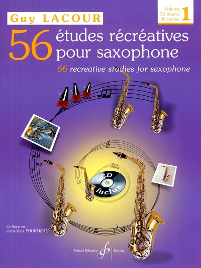 G. Lacour: 56 études récréatives 1, Sax (+CD)