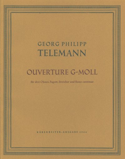 G.P. Telemann: Ouverture g-Moll TWV 55:g4, Barorch (Part.)
