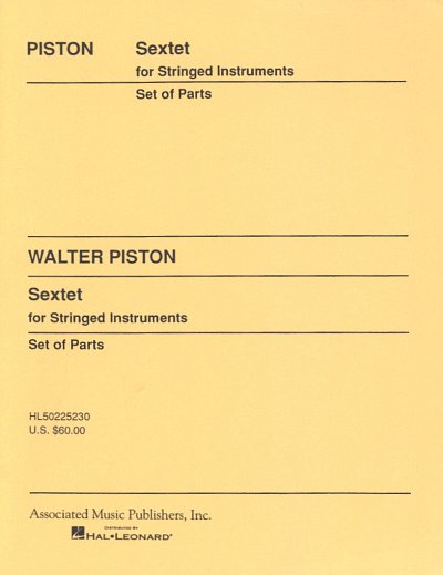 W. Piston: Sextet for Stringed Instruments, Stro (Pa+St)