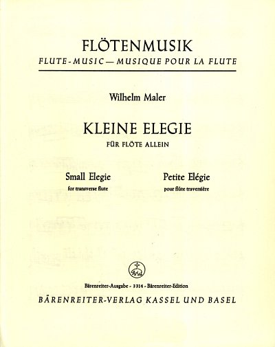 W. Maler: Kleine Elegie (1952), Fl (Sppa)