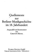 C. Henzel: Quellentexte zur Berliner Musikgeschichte im (Bu)