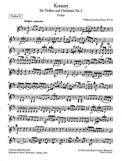 W.A. Mozart: Violinkonzert 2 D-dur KV 211