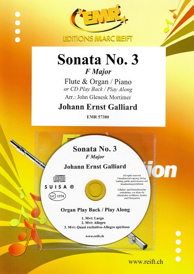 J.E. Galliard: Sonata No. 3, FlKlav/Org (+CD)