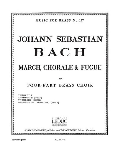 J.S. Bach: March, Chorale And Fugue (Pa+St)