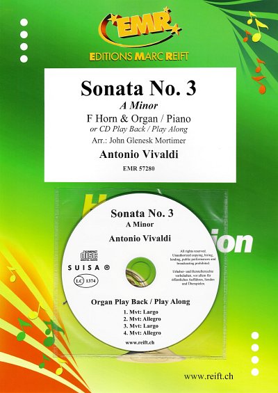 A. Vivaldi: Sonata No. 3, HrnOrg/Klav (+CD)