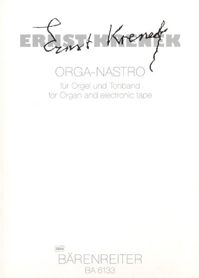 E. Krenek: Orga-Nastro für Orgel und Tonband op. 212  (Sppa)