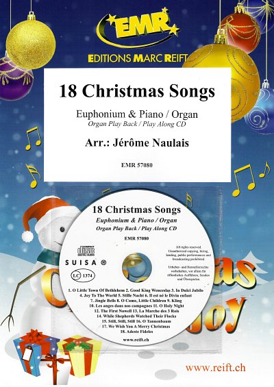 J. Naulais: 18 Christmas Songs, EuphKlav/Org (+CD)