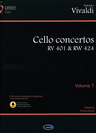 Cello Concertos RV 401 & RV 424, Volume 1, Vc (+CD)