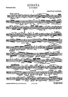 G. Bantock: Solo Cello Sonata In G Minor