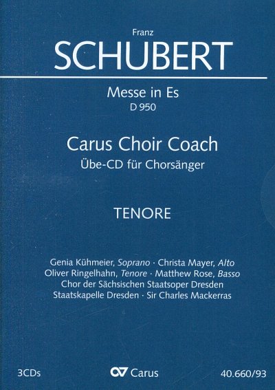F. Schubert: Messe in Es - Carus Cho, 5GesGchOrch (CD Tenor)