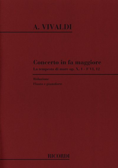 A. Vivaldi: Concerto in Fa Mag 'La Tempesta di , FlKlav (KA)