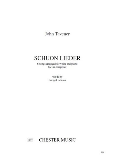 J. Tavener: Schuon Lieder, GesKlav (KA)