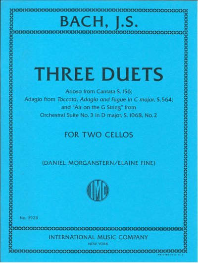 J.S. Bach: Three Duets, 2Vc (Sppa)