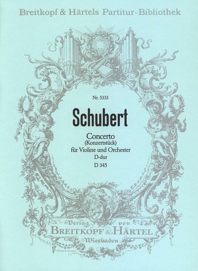 F. Schubert: Konzertstueck D-dur D 345, Violine, Orch. PA