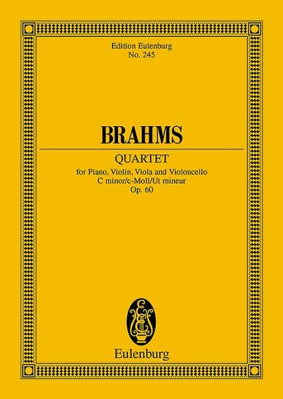J. Brahms: Quatuor avec piano Ut mineur