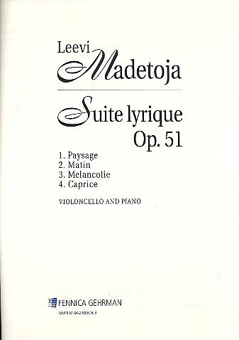 Suite lyrique op. 51, VcOrch (KA)