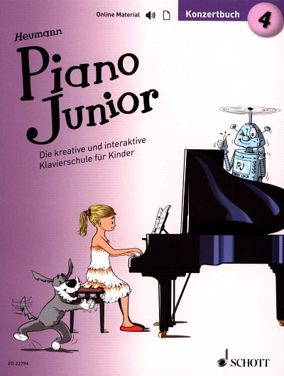 H.-G. Heumann: Piano Junior - Konzertbuch 4, Klav (+Audonl)