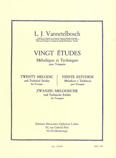 L.J. Vannetelbosch: 20 Etudes Mélodiques et Techniques, Trp