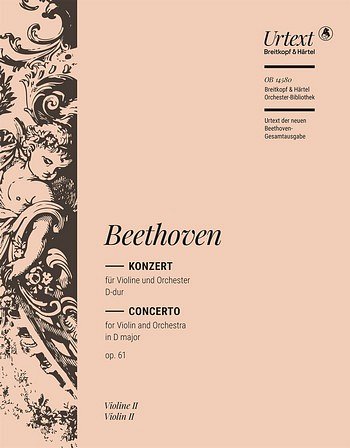 L. v. Beethoven: Violinkonzert D-Dur op. 61, VlOrch (Vl2)