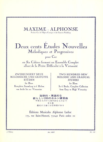 M. Alphonse: 200 Etudes Nouvelles 1, Hrn