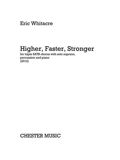 E. Whitacre: Higher, Faster, Stronger (Percussion/Piano Part