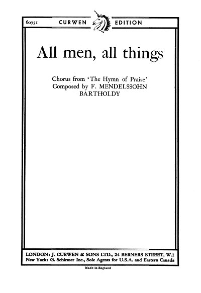 F. Mendelssohn Barth: All Men, All Things, GchKlav (Chpa)