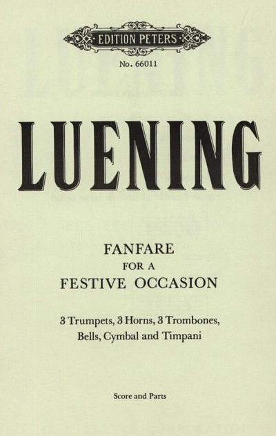 O. Luening: Fanfare for a Festive Occa, 9BlechPkPerc (Pa+St)
