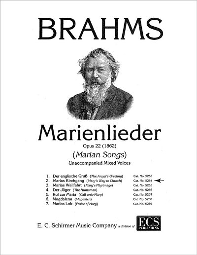 J. Brahms: Marienlieder No. 2. Marias Kirch, Gch;Klav (Chpa)