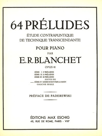 É. Blanchet: 64 Préludes op. 41/4, KlvLh