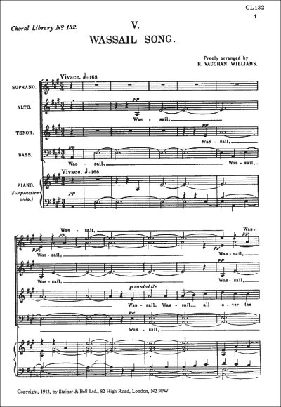 R. Vaughan Williams: Wassail Song, GCh4 (Chpa)