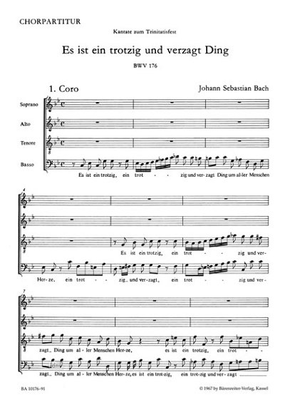J.S. Bach: Es ist ein trotzig und verzagt Ding BWV 176