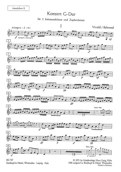 A. Vivaldi: Konzert G-Dur