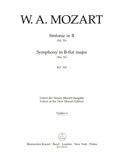 W.A. Mozart: Sinfonie Nr. 33 B-Dur KV 319, Sinfo (Vl1)
