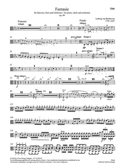 L. v. Beethoven: Fantasie op. 80, 4GesGchKlaOr (Vla)