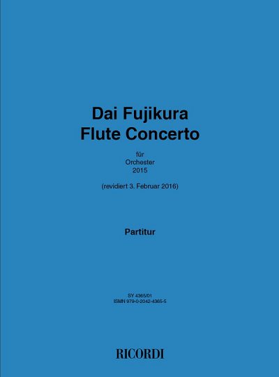 D. Fujikura: Flute concerto, FlOrch (Part.)