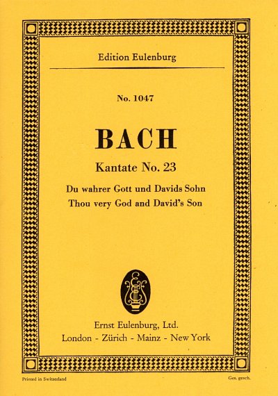 J.S. Bach: Kantate Nr. 23 