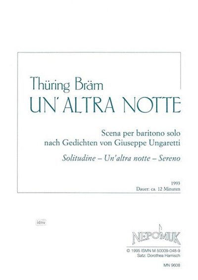 Braem Thuering: Un' Altra Notte