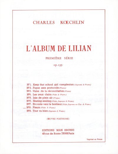 C. Koechlin: Pleurs op. 139/8, FlKlav (KlavpaSt)