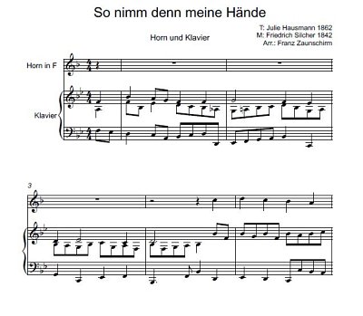 (Traditional) i inni: So nimm denn meine Hände
