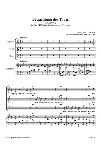 DL: J. Haydn: Betrachtung des Todes Hob. XXVb:3