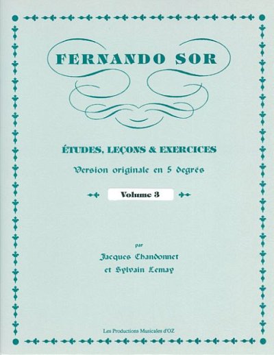 F. Sor: Études, leçons et exercices, vol. 3