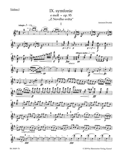 A. Dvořák et al.: Symphony no. 9 in E minor op. 95