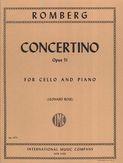 B. Romberg: Concertino Re M. Op. 51 (Bu)