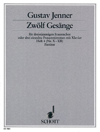 G. Jenner y otros.: Zwölf Gesänge op. 3 Heft 4