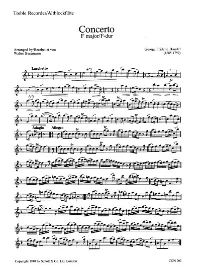 G.F. Händel: Concerto F-Dur 