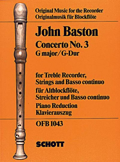 DL: J. Baston: Concerto No. 3 G-Dur, AbflStrBc (KASt)