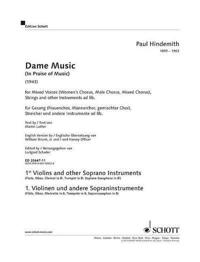 DL: P. Hindemith: Dame Music